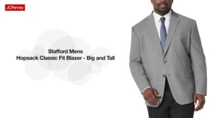 Stafford Mens Hopsack Classic Fit Blazer Big and Tall JCPenney