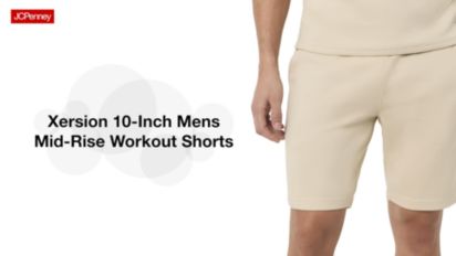 Xersion 10 Inch Mens Mid Rise Workout Shorts