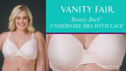 Vanity Fair Womens Beauty Back Longline Wire-Free T-Shirt Bra