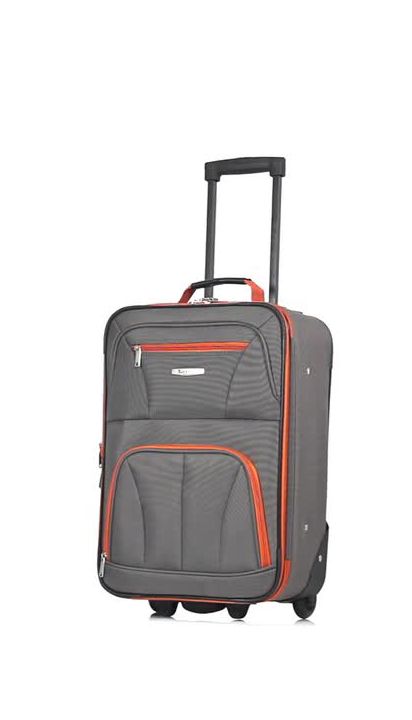 Rockland Journey Softside Upright Luggage Set, Expandable, Charcoal,  4-Piece (14/19/24/28)