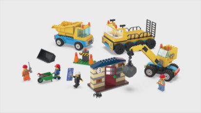 LEGO City Construction Trucks And Wrecking Ball Crane 60391