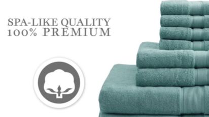 Madison Park Signature Cotton 8-piece Antimicrobial Towel Set - On Sale -  Bed Bath & Beyond - 12851353