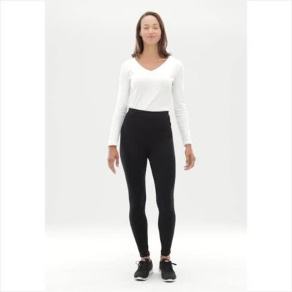 Womens St Johns Bay Activewear Pants Size XL Petite Black Purple White  Lined