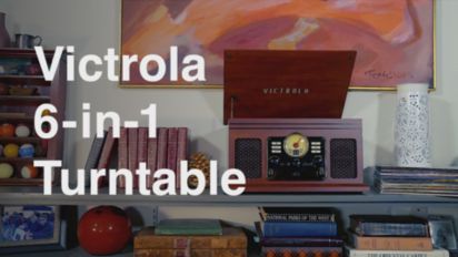 Victrola VTA-200B Wooden 6-In-1 Nostalgic Classic Turntable with