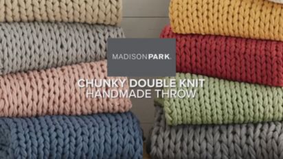 Madison park chunky best sale double knit handmade throw