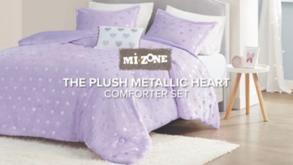 Cheapest PB& J Metallic Heart Comforter Set