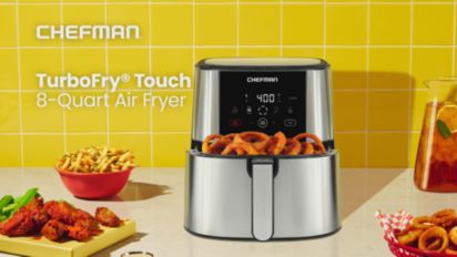 Chefman TurboFry Touch 8 Qt. Air Fryer w/ Advanced Digital Display Black  RJ38-WD-8T - Best Buy