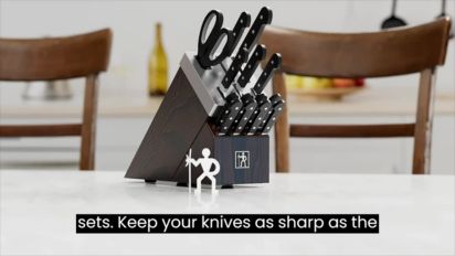 Henckels 1011029 Graphite 14 Piece Knife Set w/ Self Sharpening Wood Block