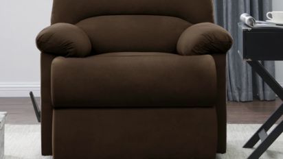 ProLounger Wall Hugger Recliner with Ultra Padded Arms Dark Brown - Handy  Living