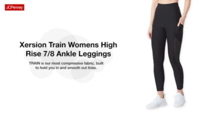Xersion Train Womens High Rise 7/8 Ankle Leggings, Petite Small