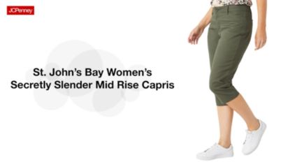 St. John s Bay Womens Secretly Slender Mid Rise Capris