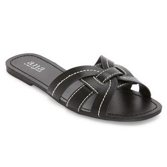 a.n.a Contrast Stitch Slide Sandals