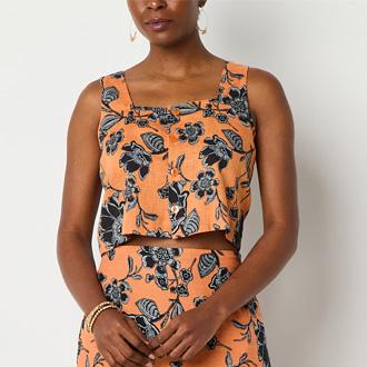 a.n.a Linen Blend Tank Top