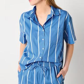 a.n.a Short Sleeve Button-Down Shirt