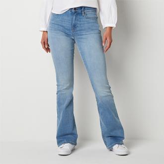 a.n.a Womens High Rise Flare Leg Jean