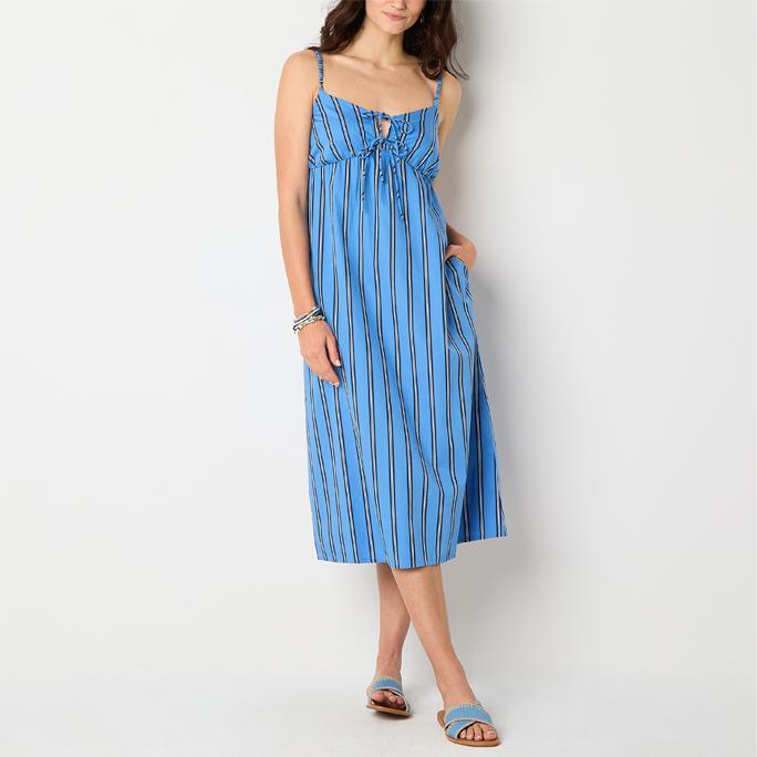 a.n.a Womens Sleeveless Striped Sundress