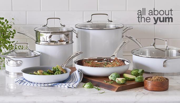 all about the yum Cookware Fresh finds: brighten up your kitchen with white cookware.