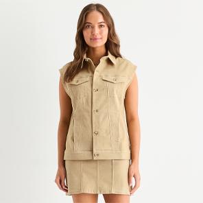 ana twill twill denim vest