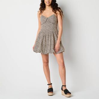Arizona Cheetah Babydoll Dress Juniors