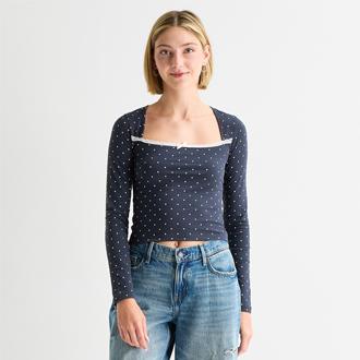 Arizona Juniors Square Neck Layered Top