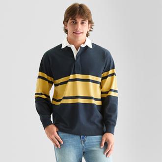 Arizona Mens Long Sleeve Rugby Polo