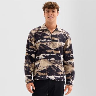 Arizona Mens Sherpa Quarter-Zip Pullover