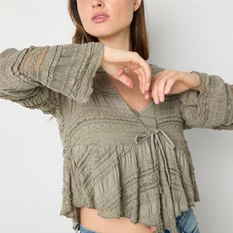 Arizona V Neck Crop Top Juniors