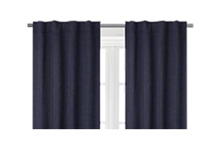 Back Tab a clean way to hang curtains these panels have hidden tabs that create subtle pleats