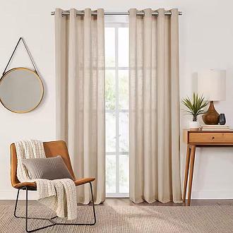 Beige Sheer Curtain