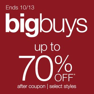 bigbuys. up to 70% off