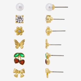 Bijoux Bar 6 Pair Earring Set