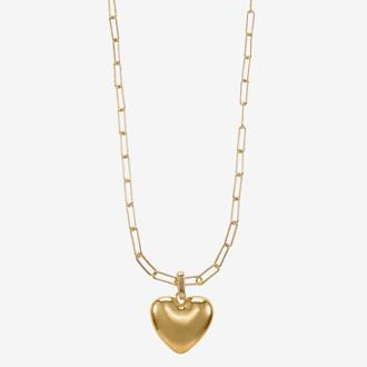 Bijoux Bar Gold Tone Heart Pendant Necklace