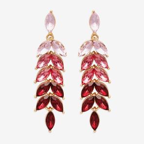 bijoux bar red glass drop earrings