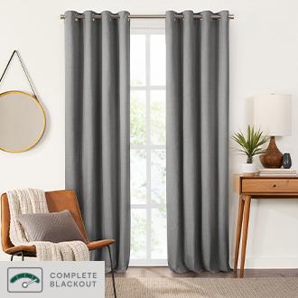 Blackout Curtains Provide privacy while blocking light and noise.