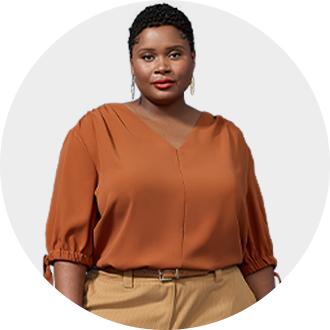 Women s Plus Size Tops Blouses T Shirts JCPenney