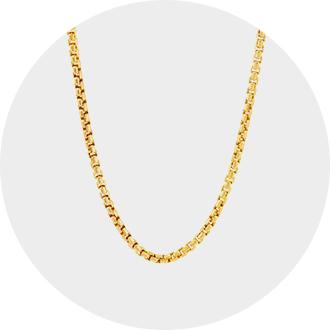 10K Solid Yellow Gold Box Necklace Real Gold Chain 16 18 20 22