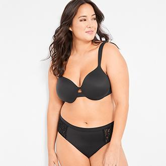 Shop Plus Size 5 Pack Love Cotton Briefs in Multi, Sizes 12-30