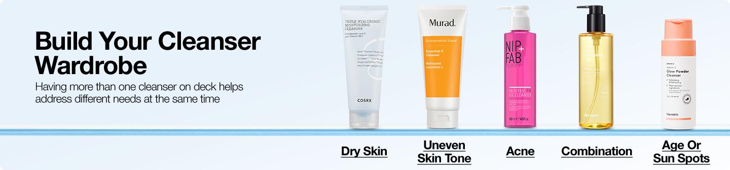 build your cleanser wardrobe