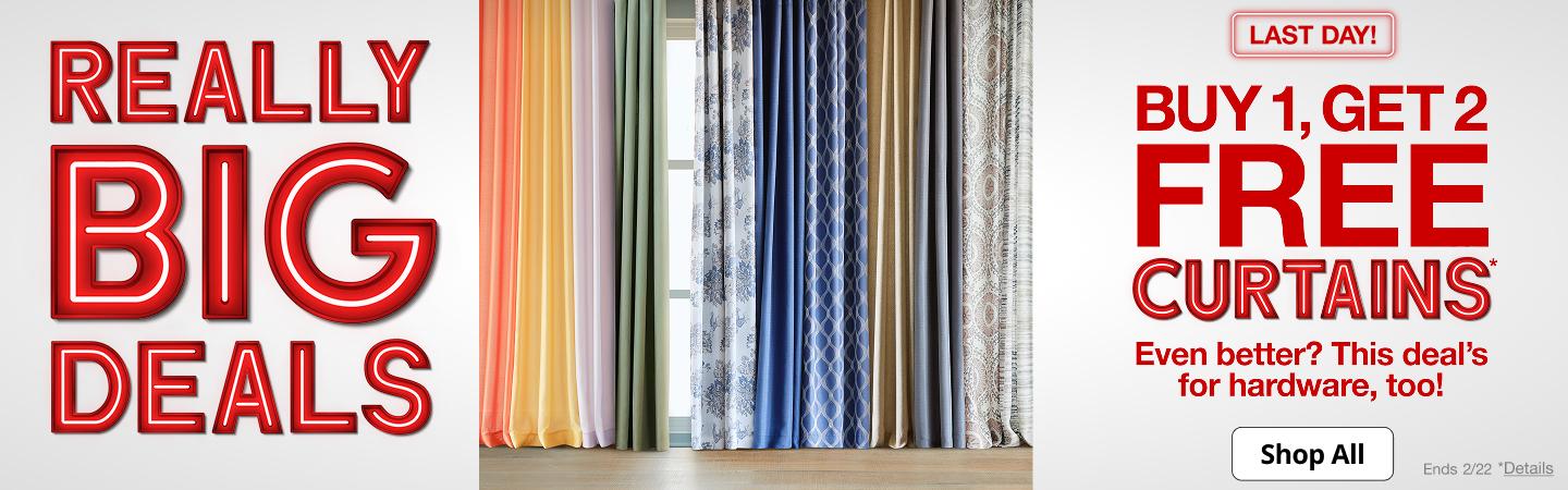 Buy 1, Get 2 FREE Curtains