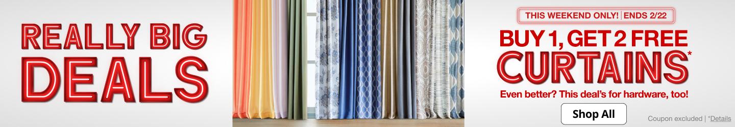 Buy 1, Get 2 FREE Curtains