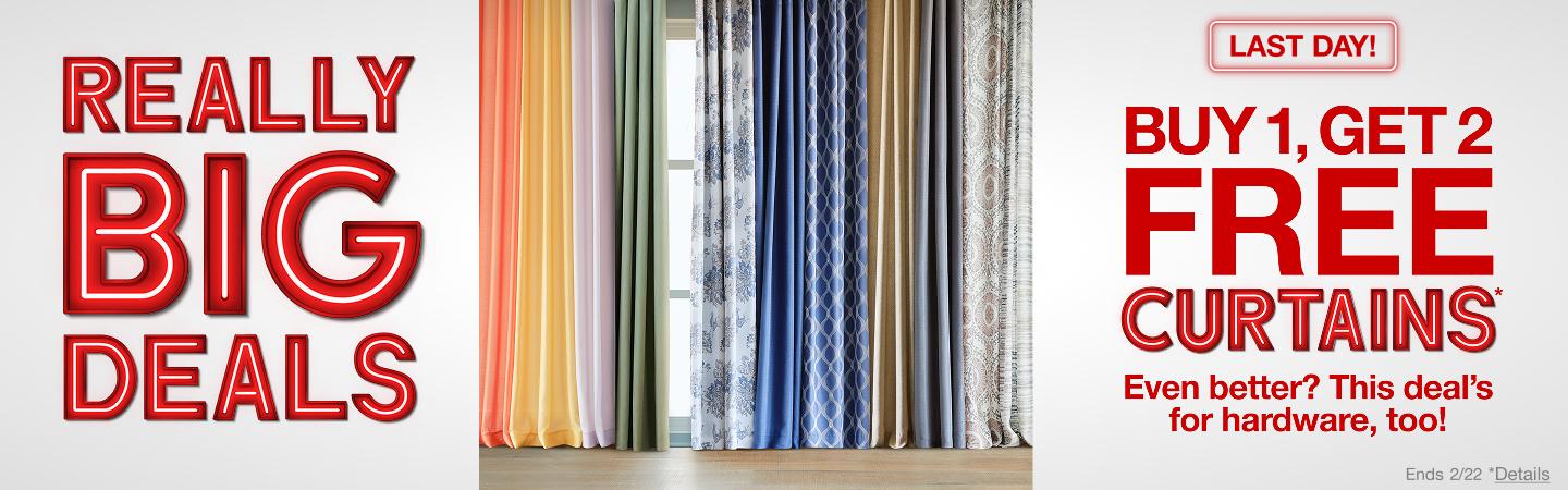 Buy 1, Get 2 FREE Curtains