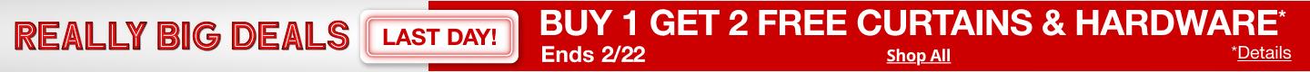 Buy 1, Get 2 Free Curtains and Hardware