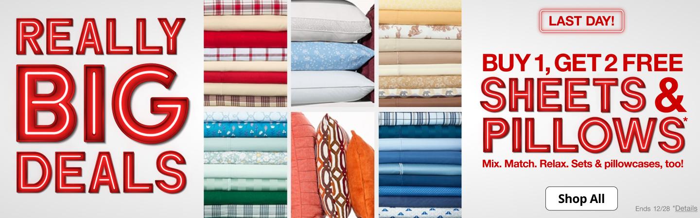 Buy 1, Get 2 Free Sheets & Pillows