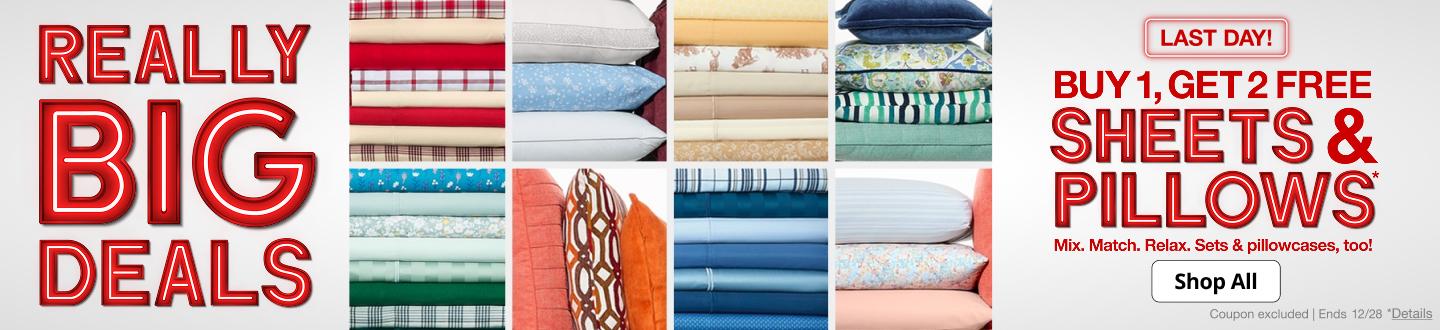 Buy 1, Get 2 Free Sheets & Pillows