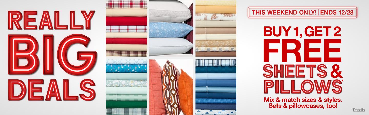 Buy 1, Get 2 Free Sheets & Pillows
