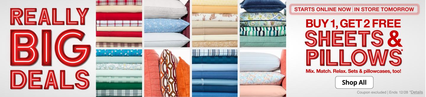 Buy 1, Get 2 Free Sheets & Pillows