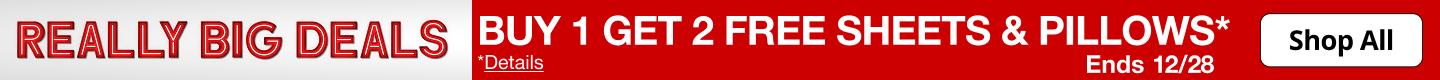 Buy 1, Get 2 Free Sheets & Pillows