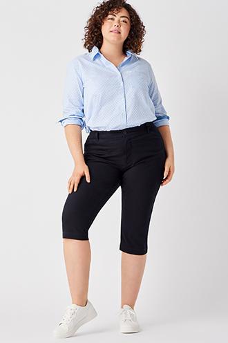 Plus size moisture hot sale wicking capris