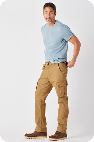 George Men's Premium Straight Fit Khaki Pants