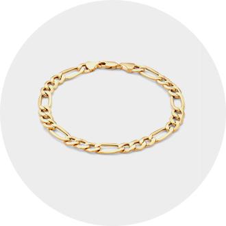 Dainty Double Chain Bracelet in Solid 14K Gold 7 inch / 14K Yellow Gold